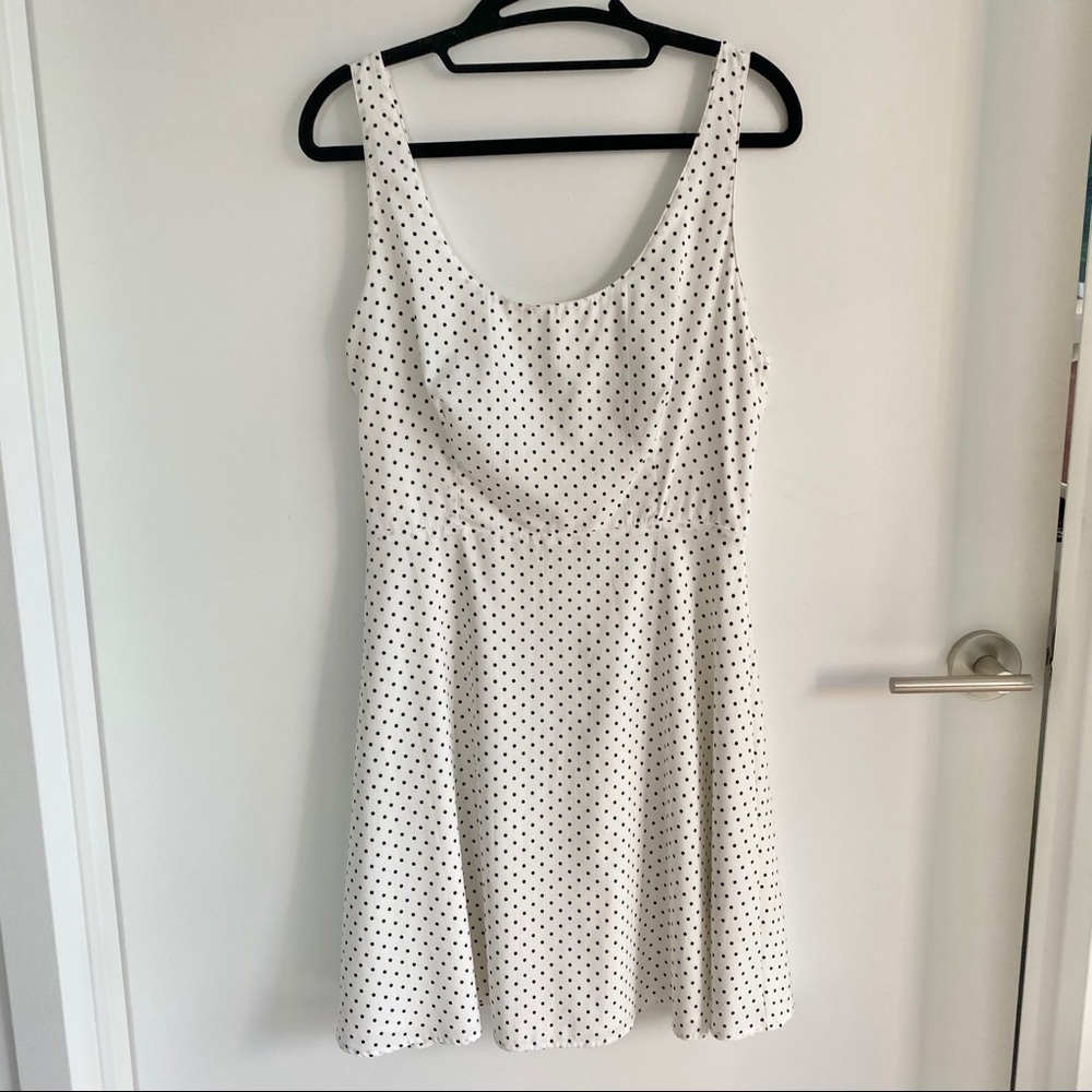 Zara Black & White Polka Dot Mini Dress M